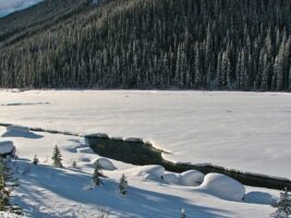 Snow Covered Stream – Jasper National Park,  Alberta CA